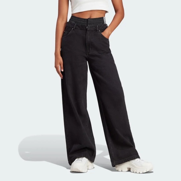 ADIDAS ORIGINALS X KSENIASCHNAIDER BOXER SHORT JEANS - Picture 1 of 6